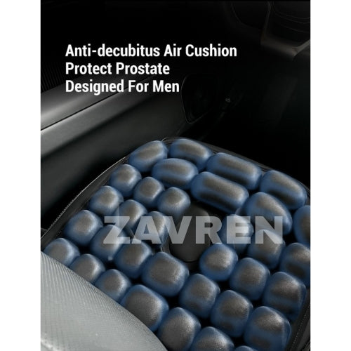 "ZAVREN Anti-Decubitus, built in inflator Air Cushion for Men – Prostate Protection, Pressure Relief, and Lumbar Support – Ergonomic Inflatable Seat Pad for Office, Car, Wheelchair, and Home Use"