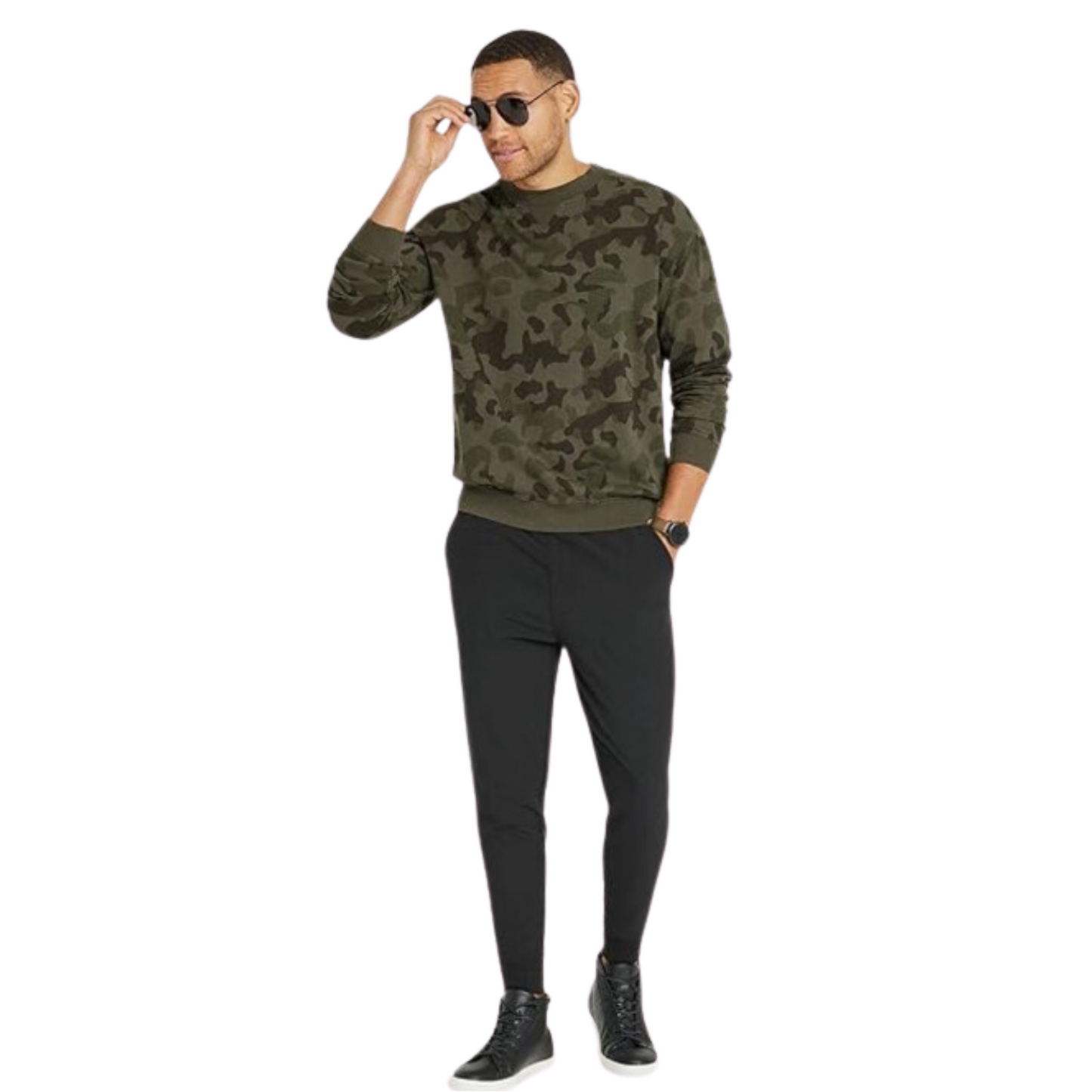 Men's Relaxed Fit Crew Neck Sweatshirt -