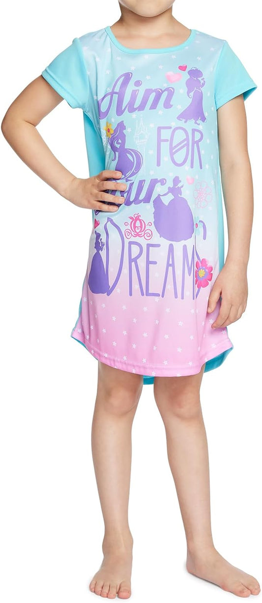 Girls' 3-Pack Nightgowns, Soft & Cute Pajamas for Kids